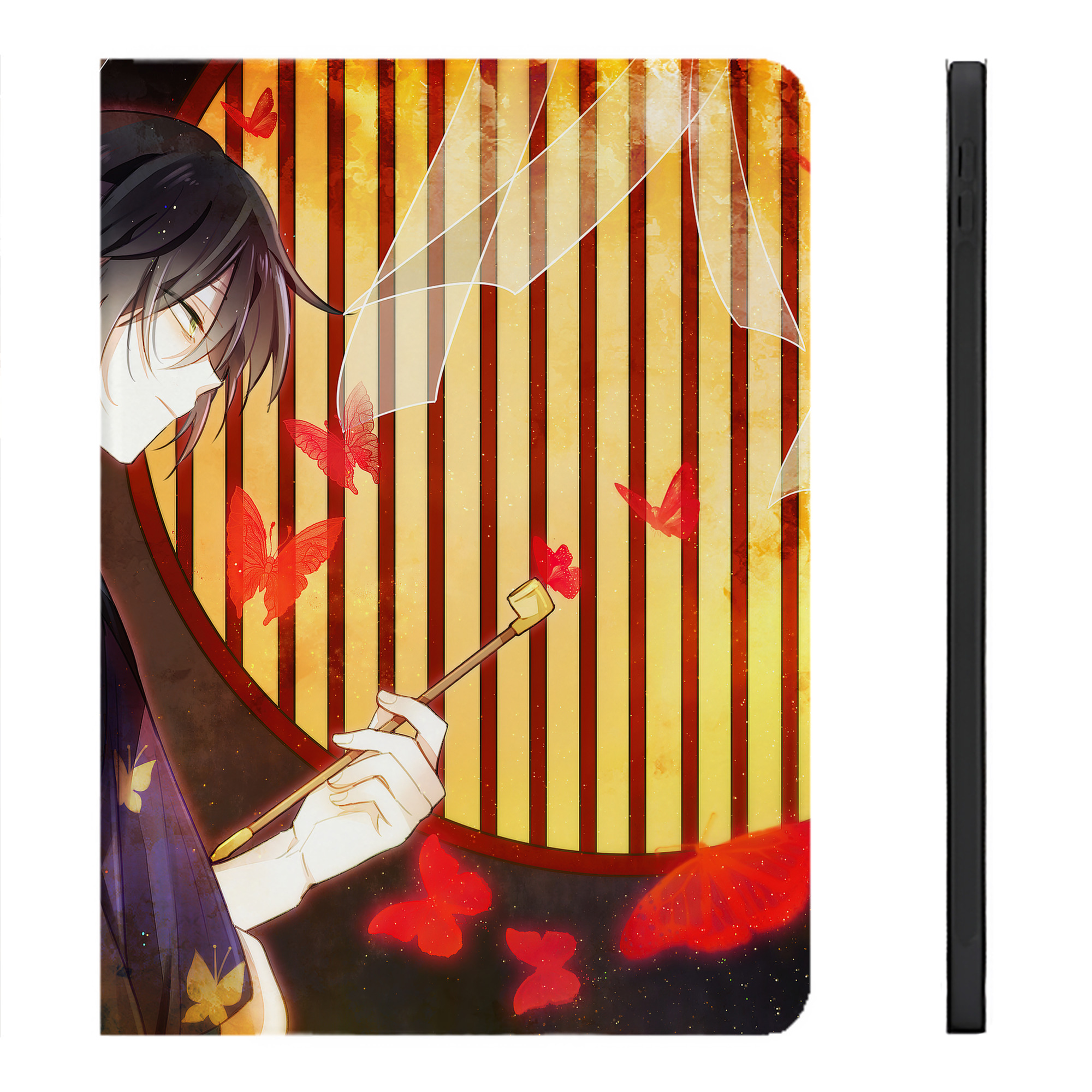 （画像用） ぎんたま 坂田銀時（さかたぎんとき） 神楽 志村新八（しむら しんぱち） GINTAMA Sakata Gintoki Kagura Shimura Shinpachi IPadケース ペンホルダー付き ブックスタイルデザイン